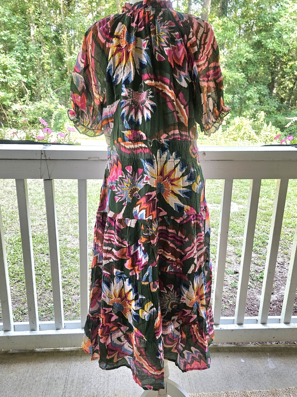 NWT THML Floral Boho Tiered Maxi Dress - Picture 4 of 10